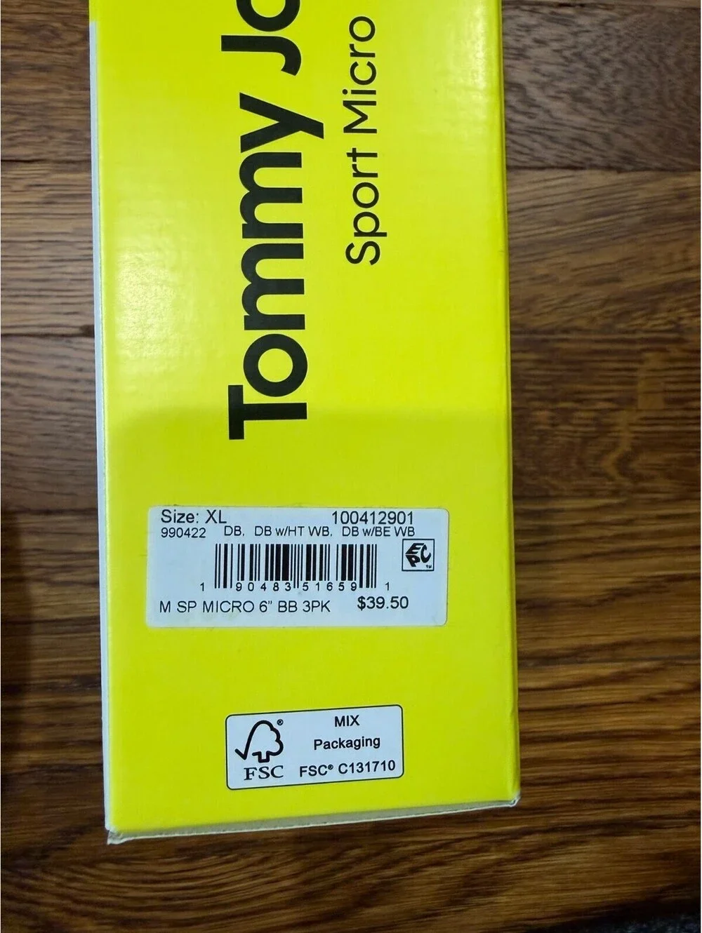 Tommy John Sport Micro Boxer Brief 3 Pack XL Performance Stretch New